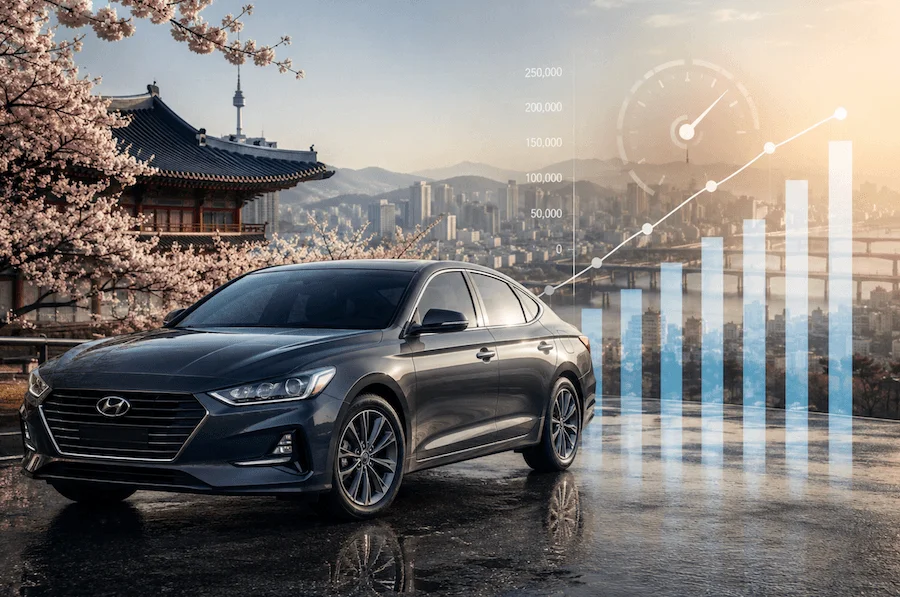 Normal Mileage of a Used Korean Car by Year: 1.5M Cars Analyzed